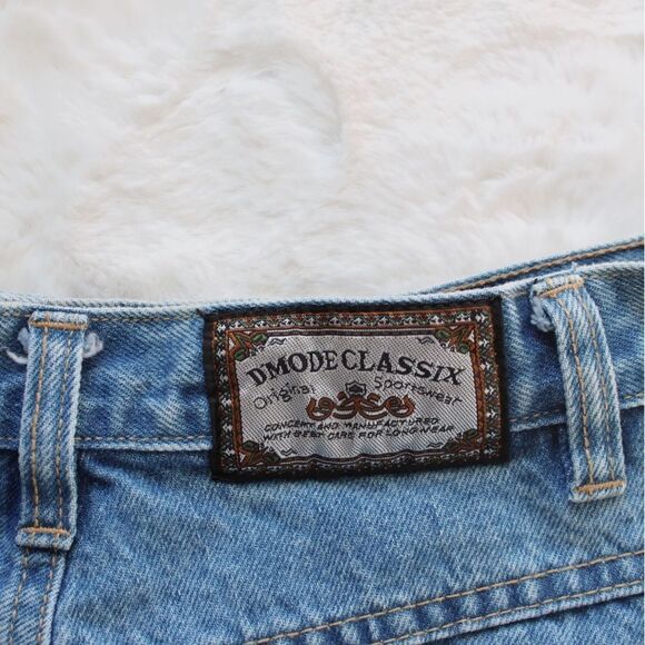 Vintage 90's D'Mode Classix Denim Skirt with Fringe - Picture 12 of 16